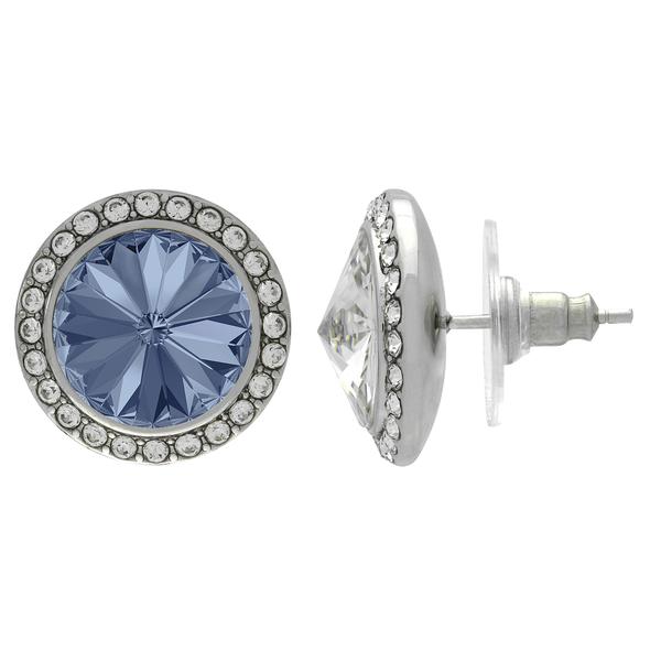 Crystalized with Dreamtime Crystal Stud Earrings for Dance Denim Blue/Crystal 19mm