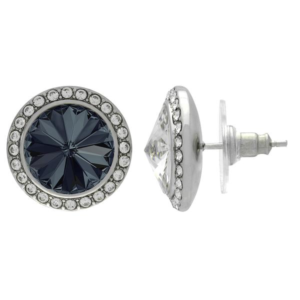 Crystalized with Dreamtime Crystal Stud Earrings for Dance Graphite/Crystal 17mm