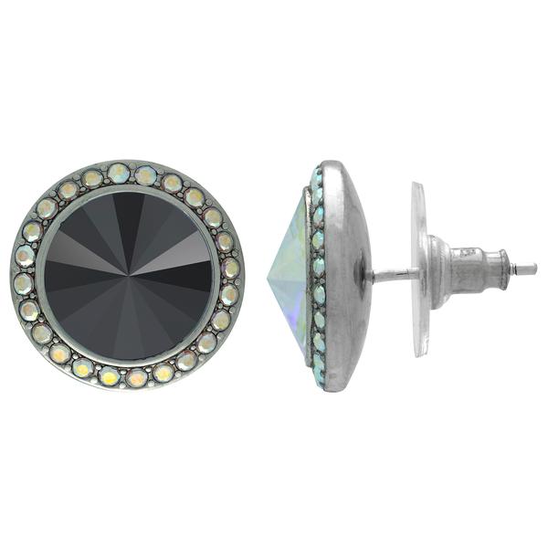 Crystalyzed with Dreamtime Crystal Stud Earrings for Dance Jet/Crystal AB 13mm