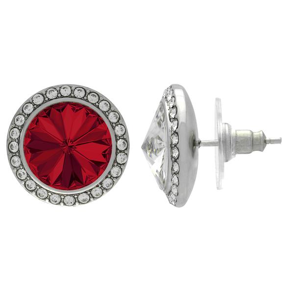 Crystalized with Dreamtime Crystal Stud Earrings for Dance Light Siam/Crystal 11mm