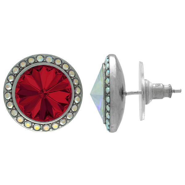 Crystalyzed with Dreamtime Crystal Stud Earrings for Dance Light Siam/Crystal AB 11mm