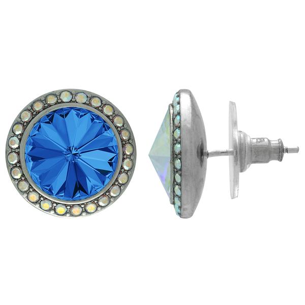 Crystalyzed with Dreamtime Crystal Stud Earrings for Dance Sapphire/Crystal AB 11mm