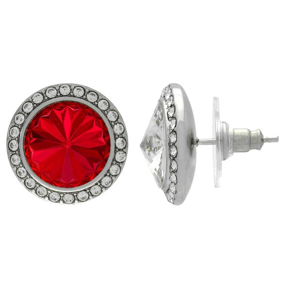 Crystalized with Dreamtime Crystal Stud Earrings for Dance Scarlet/Crystal 13mm