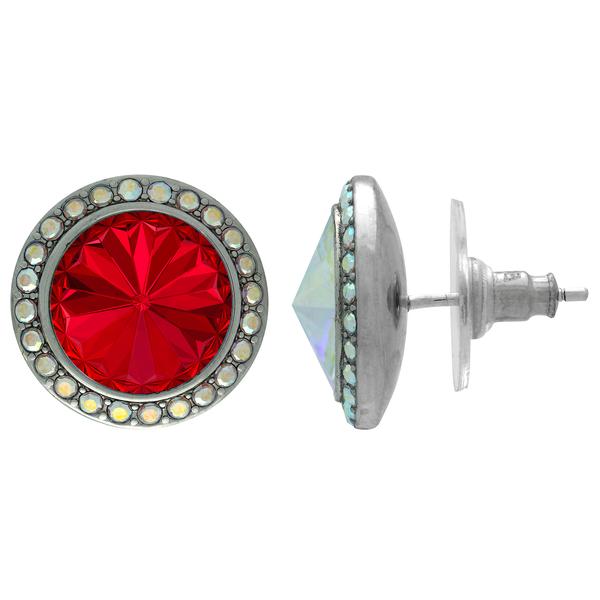 Crystalyzed with Dreamtime Crystal Stud Earrings for Dance Scarlet/Crystal AB 13mm