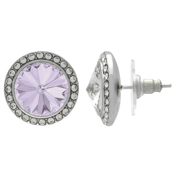 Crystalized with Dreamtime Crystal Stud Earrings for Dance Smoky Mauve/Crystal 17mm