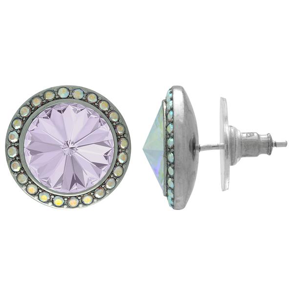 Crystalyzed with Dreamtime Crystal Stud Earrings for Dance Smoky Mauve/Crystal AB 13mm