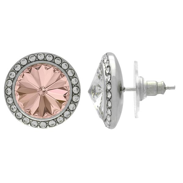 Crystalized with Dreamtime Crystal Stud Earrings for Dance Vintage Rose/Crystal 15mm