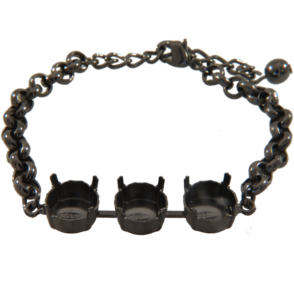 Premium Austrian Empty 3 Box Bracelets 11 mm for Dreamtime Crystal 1122 SS 47