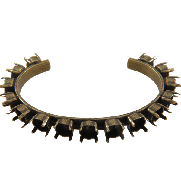 Empty Cuff Bracelets 8.5 mm (SS39) Settings Brass Ox