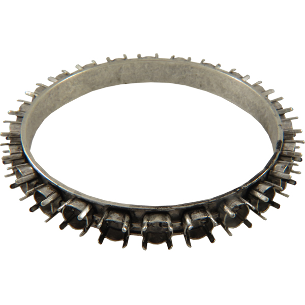 Empty 8.5mm (SS39) Small Bangle Bracelets Silver Ox