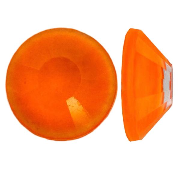 Bling! 2088 Round Flat Back Rhinestones Electric Orange ss30