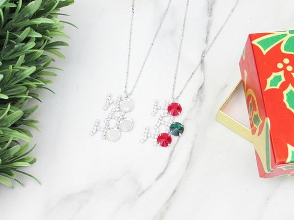 Ho Ho Ho Crystal Rhinestone Necklace, 11mm