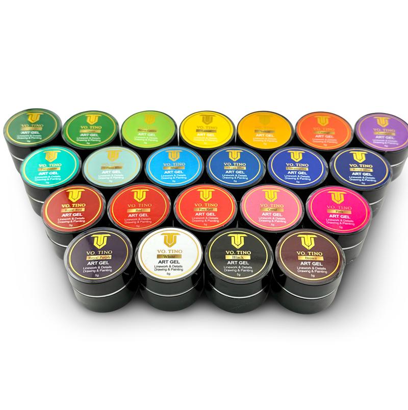 Tino Vo Art Gel Bundle of 22 Colors, New Edition