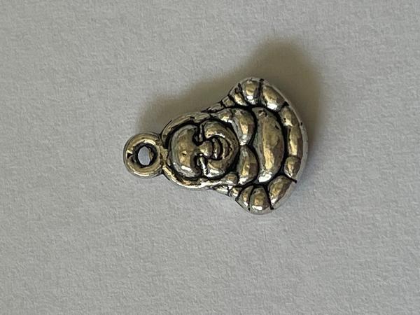 Buhda Charm, Base Metal Plated in Imitation Rhodium
