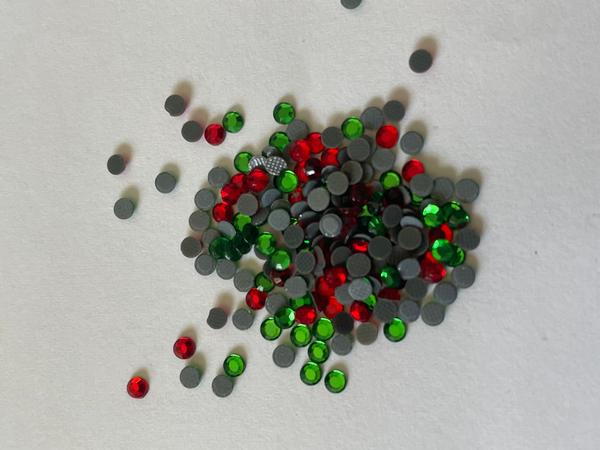 CraftSafe Crystalina Low Lead Hot Fix Rhinestones 3mm Holiday Mix