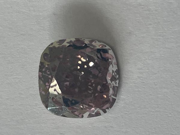 Bling! 4470 Crystal Square Cushion Faceted Fancy Stone, Light Rose Silver Crackle 12mm
