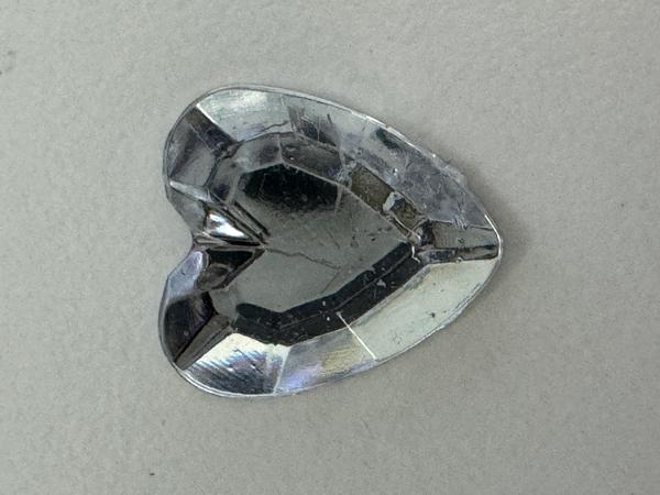 Acrylic Flatback Rhinestones Heart Shaped 15mm Crystal
