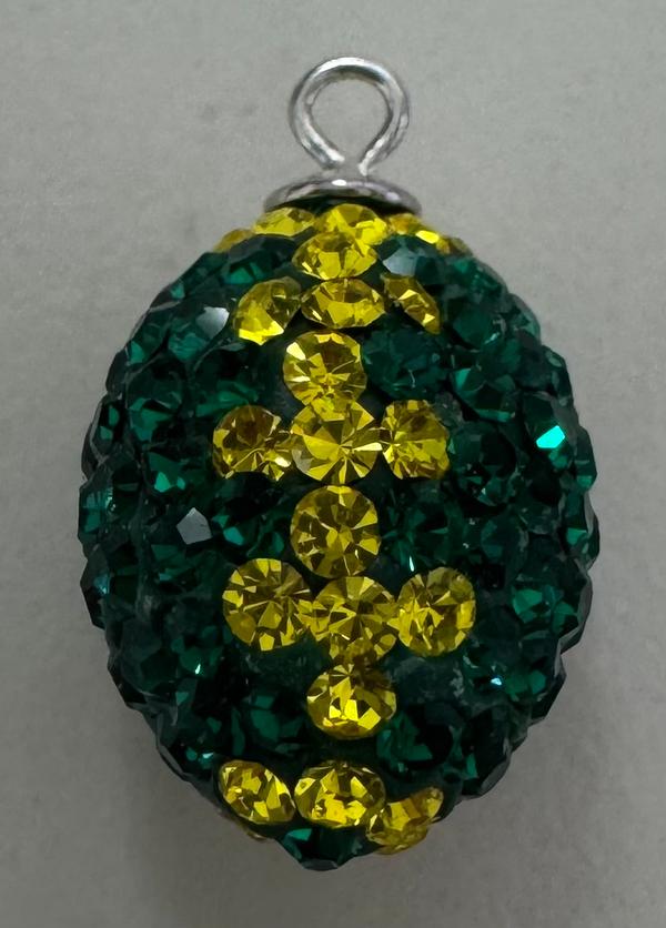 Game Time Bling Mini Football - Emerald/Citrine