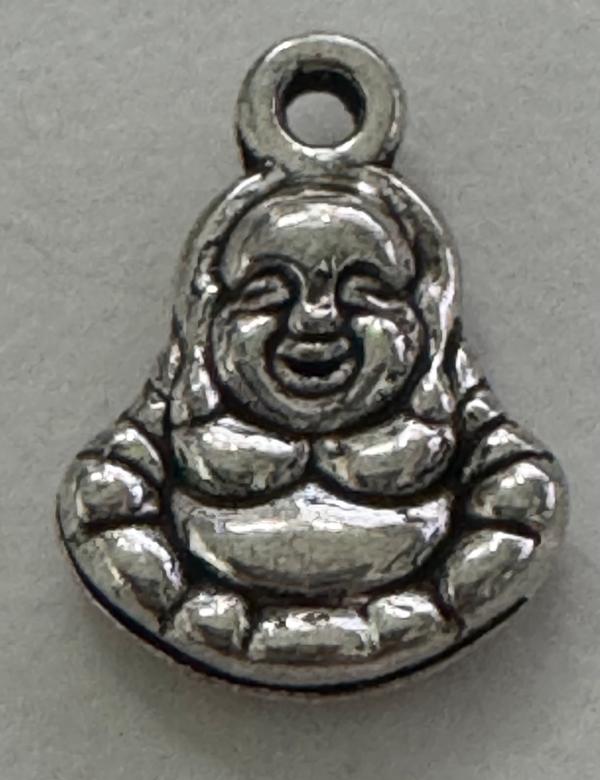 Buddha Charm-Silver 9x11mm