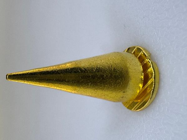 Screw Back Cone Spike 7mm Gold