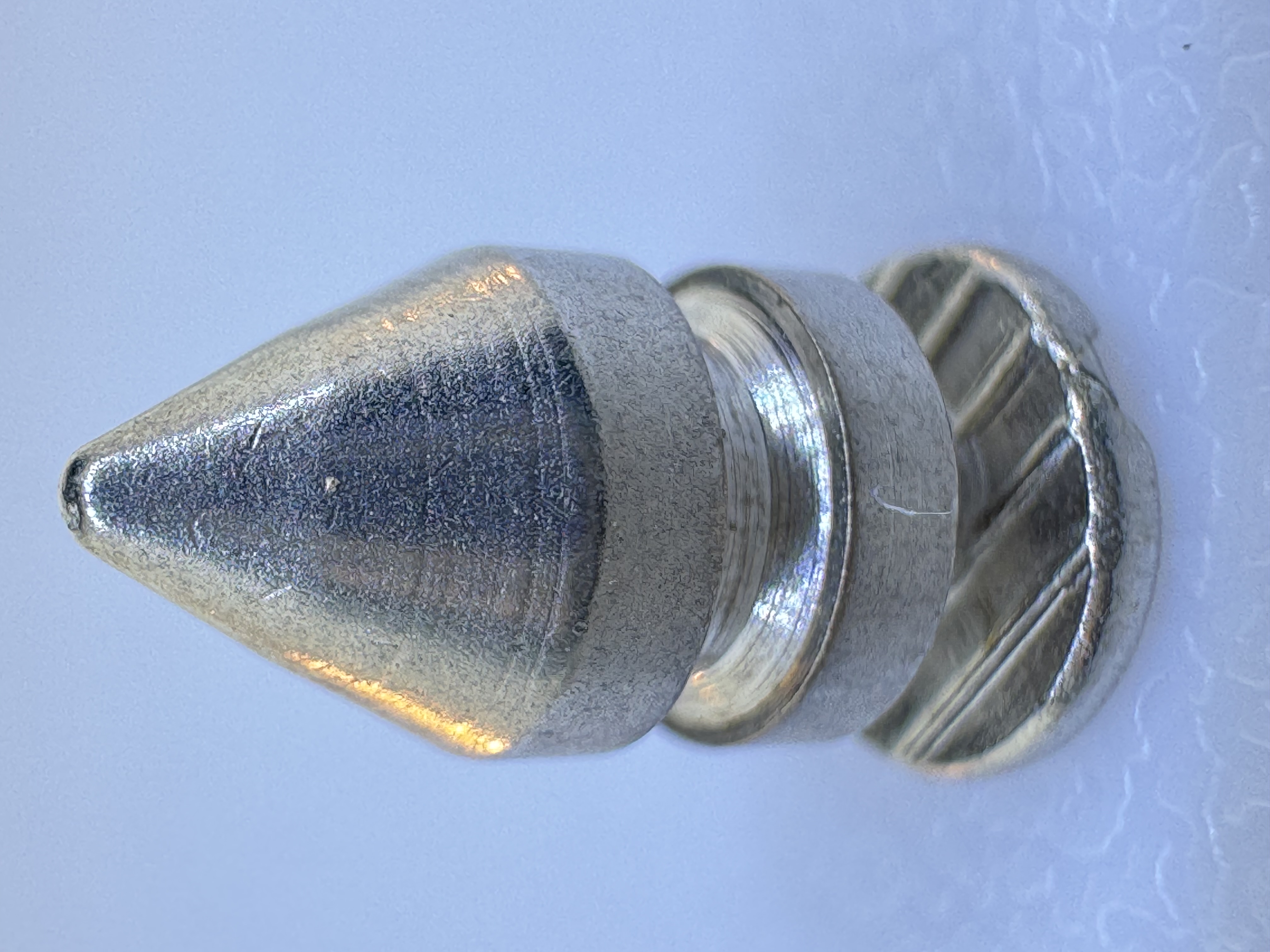 Screw Back Hexagon 11.5mm Silver Spike