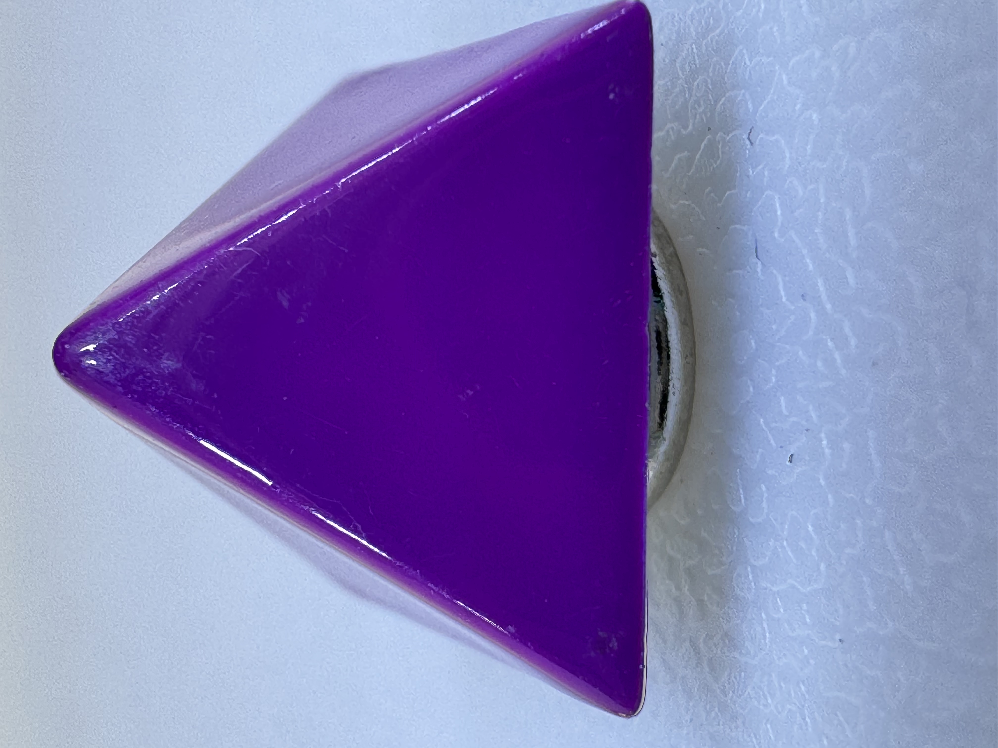 Screw Back Pyramid Spike 13 x 9mm Neon Purple