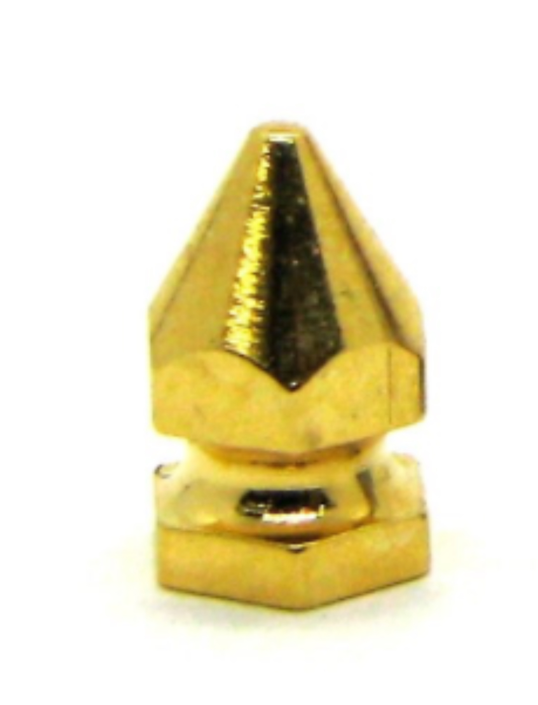 Screw Back Hexagon Spike 17.5mm Gold