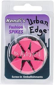 Screw Back Pyramid Spike 13 x 9mm Bubblegum