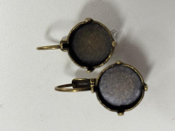 Empty Cup Chain Earrings Hand Set Stones 12mm Lever Back for Dreamtime Crystal 1122 12mm Pair 