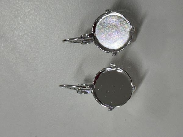 Empty Cup Chain Earrings Hand Set Stones 12mm Lever Back for Dreamtime Crystal 1122 12mm Pair 