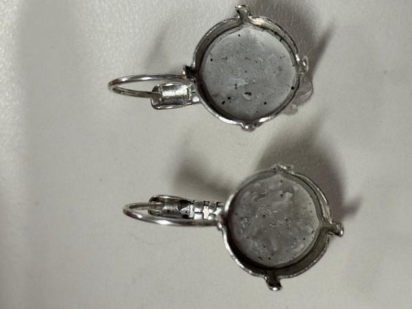 Empty Cup Chain Earrings Hand Set Stones 12mm Lever Back for Dreamtime Crystal 1122 12mm Pair 