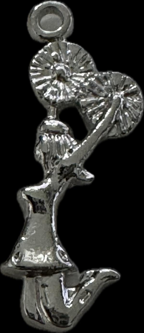 Silver Cheerleader Charm