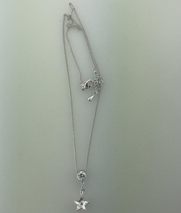 Round Crystal Necklace with a Crystal Star