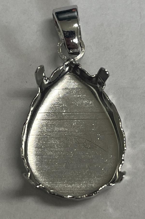 Pendant/Charm Pear 30x20 Silver