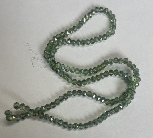 Spark Briolette Beads Olivine AB 4mm