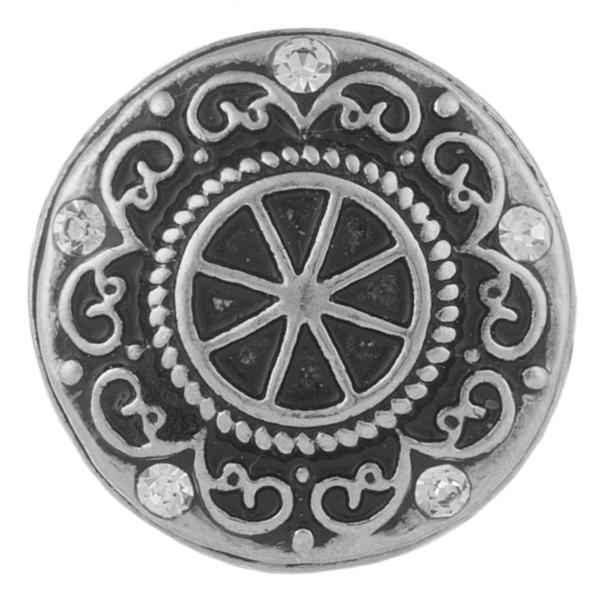 Paisley with Spoked Center Silver Snap