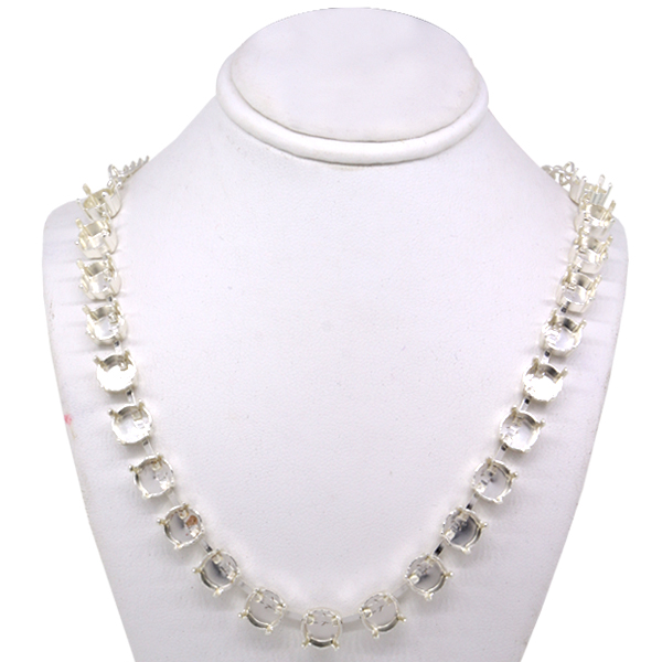 Empty ss39 Rivoli Round Necklace 22 Box Silver Chain