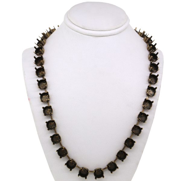 Empty ss39 Rivoli Round Necklace 33 Box Brass Ox Chain