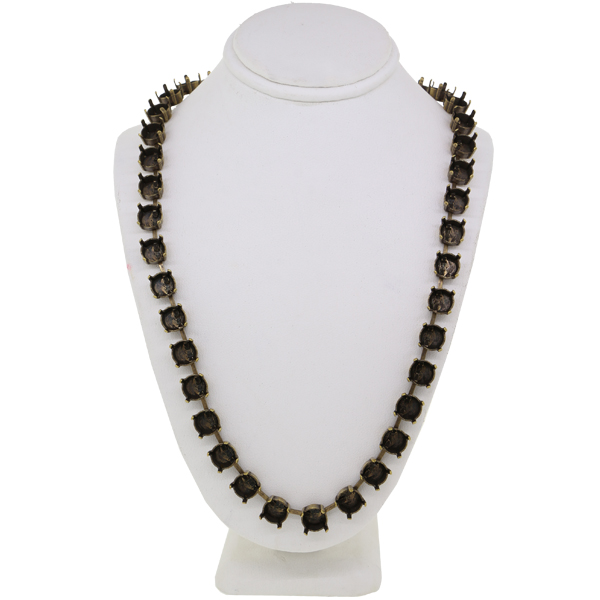 Empty ss39 Rivoli Round Necklace 38 Box Brass Ox Chain