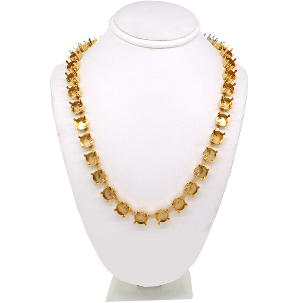 Empty ss39 Rivoli Round Necklace 38 Box Gold Chain