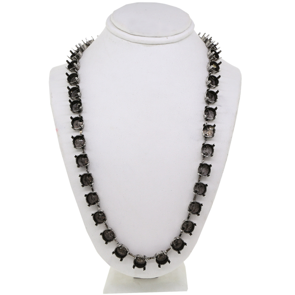 Empty ss39 Rivoli Round Necklace 38 Box Silver Ox Chain