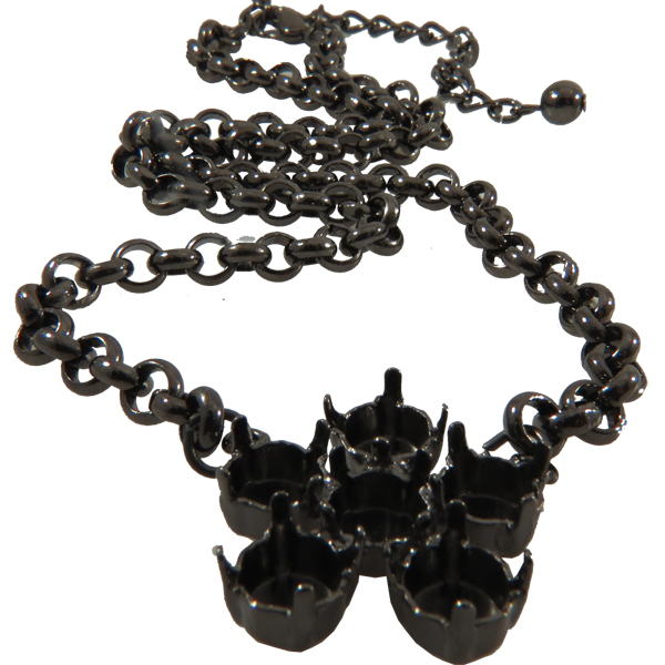 Empty 8.5mm (SS39) One Flower Single Pendant Necklaces