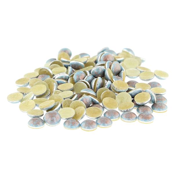 Iron On Domed Metal Nailheads 4mm Vintage Blue (Pearl Studs)