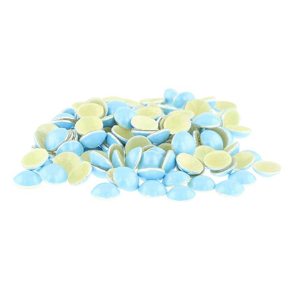 Iron On Domed Metal Nailheads 3mm Aqua (Pearl Studs)