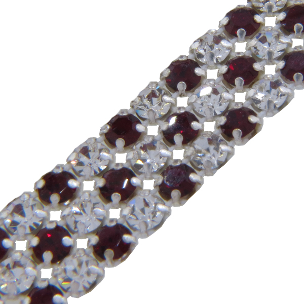 Metal Set Rhinestone Banding 3 Row