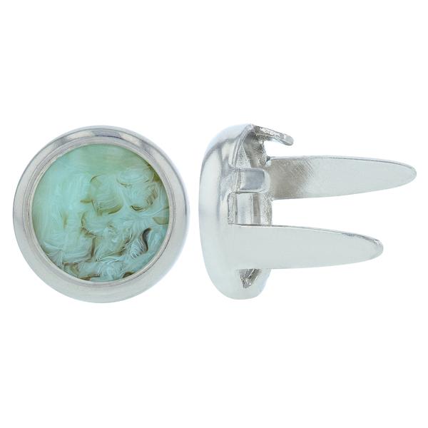 Dreamtime Crystal "Bling in the Ring" Pre-Set Rhinestones ss34 Turquoise/Silver