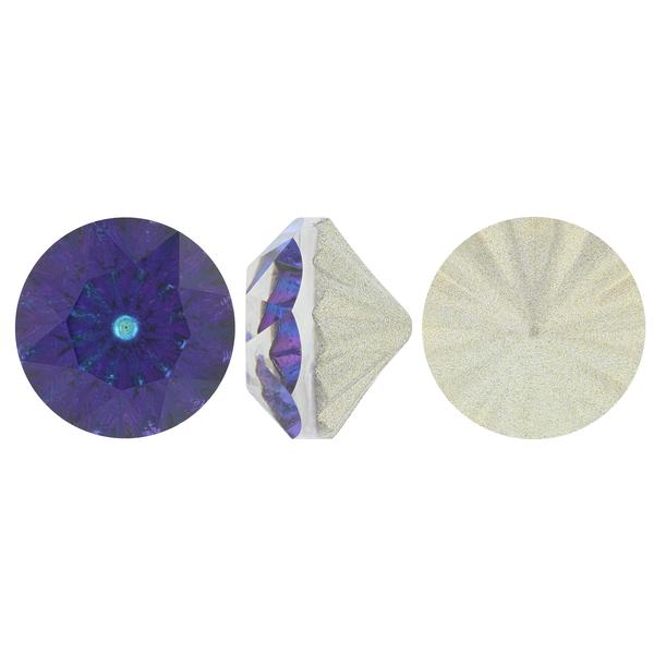 Bling! 1088/G Round Pointed Back Chatons Bermuda Blue ss39