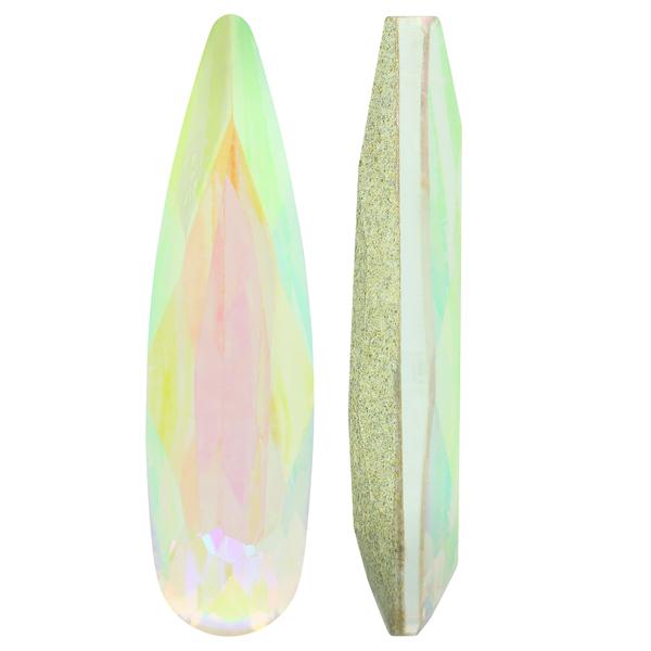 Bling! Crystal Teardrop Shape Faceted Fancy Stone, Crystal AB 15x4mm