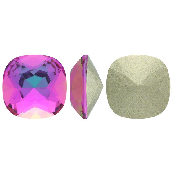 Bling! 4470 Crystal Square Cushion Faceted Fancy Stone, Heliotrope 12mm
