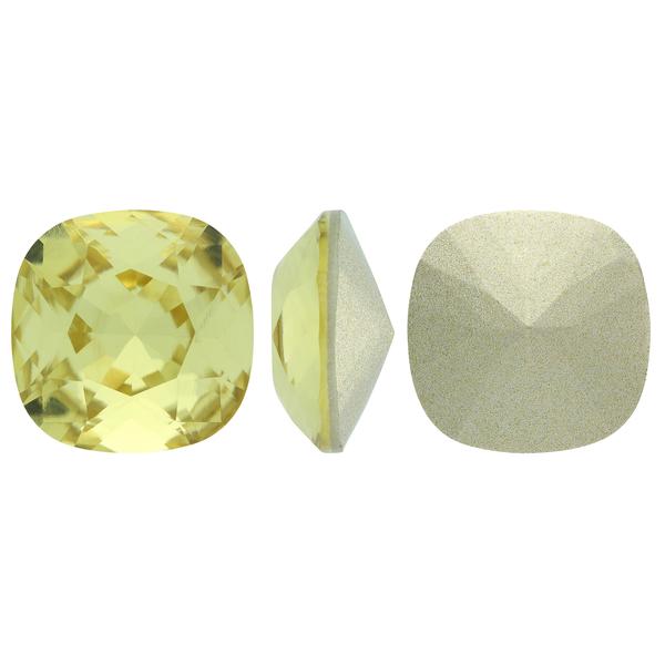 Bling! 4470 Crystal Square Cushion-Cut Fancy Stone, Jonquil 12mm